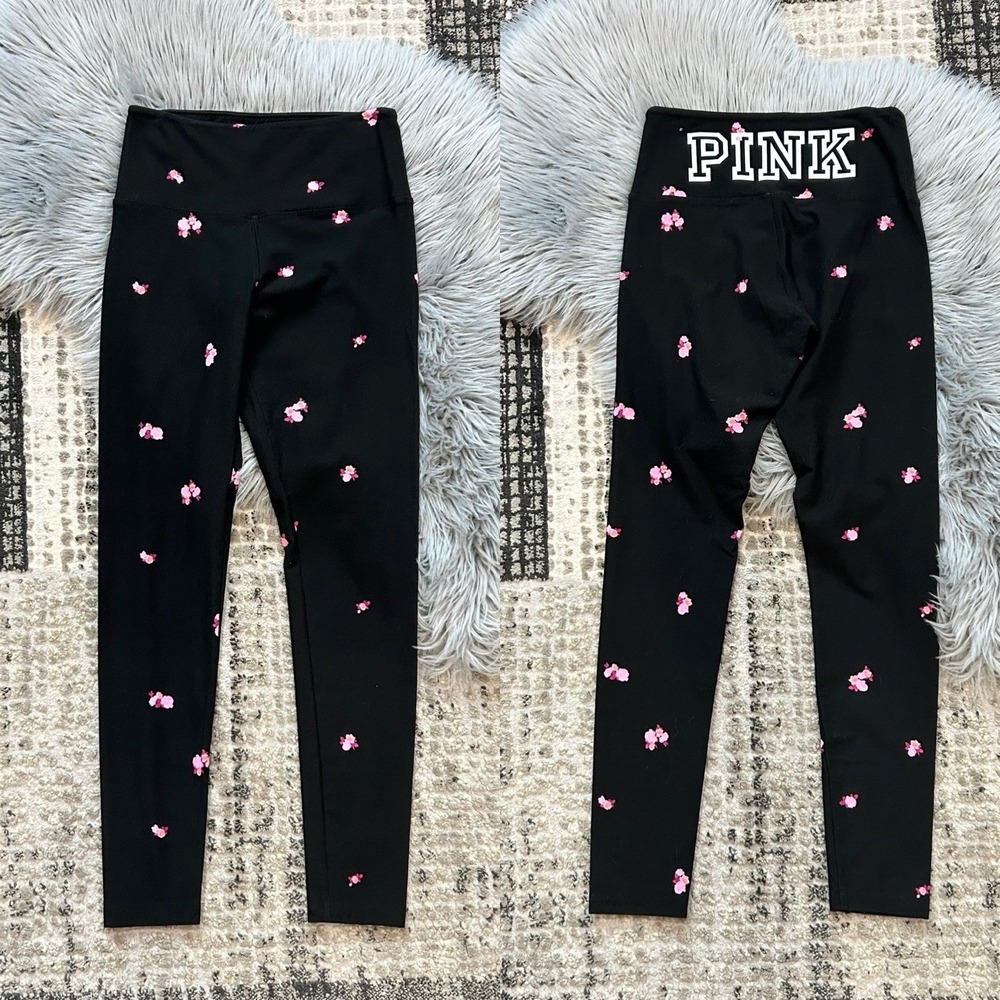 Victoria's Secret PINK Yoga‎ High Waist Full Length Floral Legging Size Medium